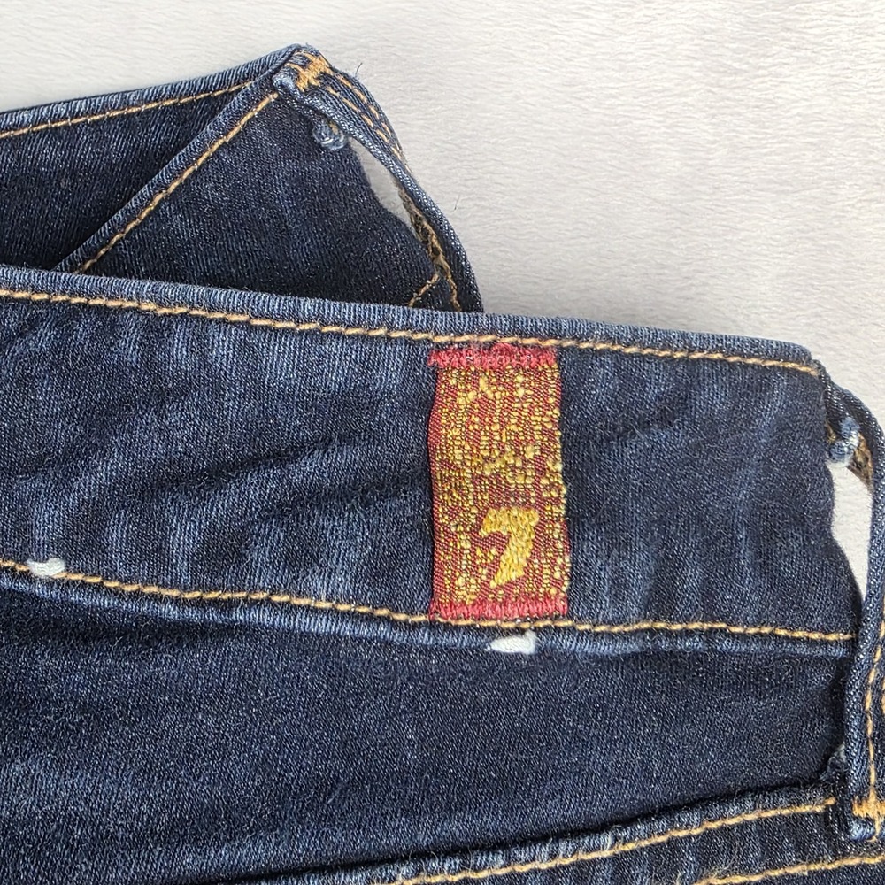 7 For All Mankind Jeans Womens Size 26 Jiselle Flare Dark Wash Blue Denim Pants‎ - Picture 7 of 13